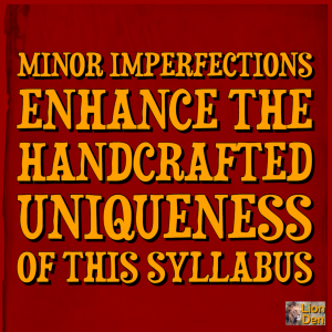 Minor imperfections enhance the handcrafted uniqueness of this syllabus